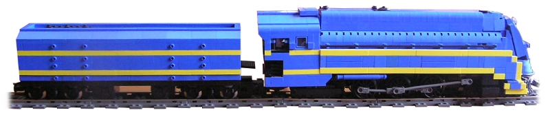 4-6-2 Streamlined Steamtrain by Teunis Davey using Big Ben Bricks train wheels