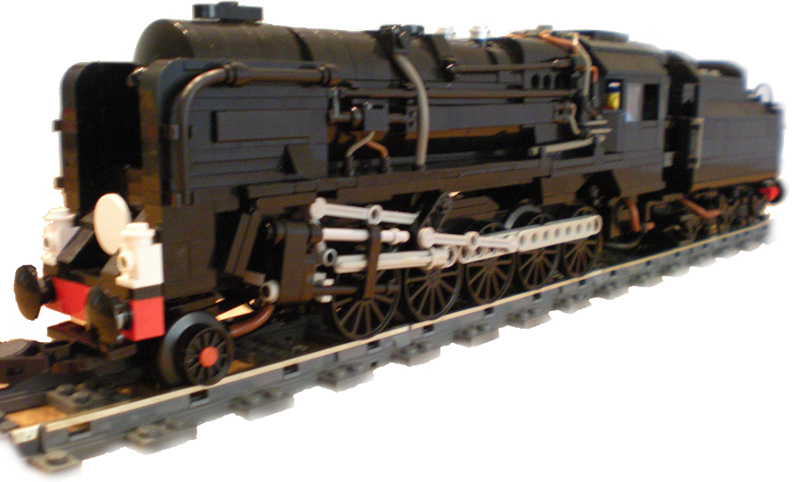 2-10-0 Evening STar 9F BR Standard Class by Carl Greatix with Big Ben Bricks Train Wheels
