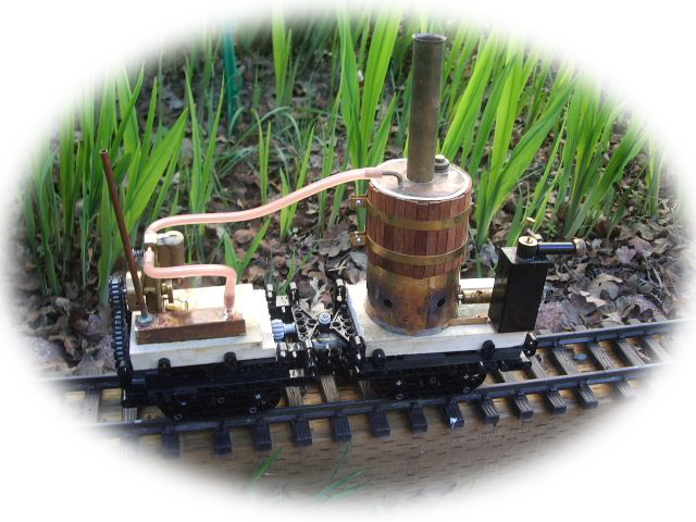 Live Steam Engine by David Wegmuller using Big Ben Bricks train wheels