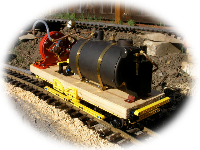 Live Steam Turbine Engine by David Wegmuller using Big Ben Bricks train wheels