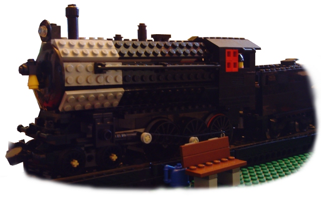 Steam Engine by dci using Big Ben Bricks train wheels