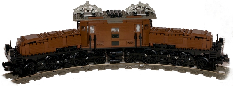 Crocodile Train Engine with Big Ben Bricks Train Wheels by Frank Rebner