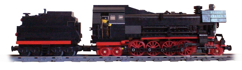 Steam Engine by Horst Wendt using Big Ben Bricks train wheels