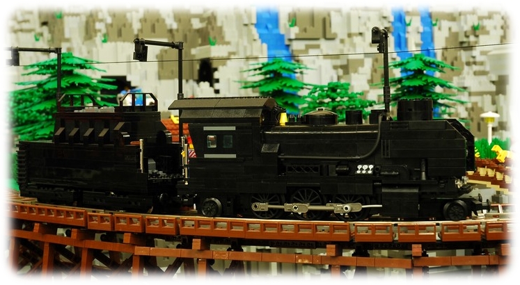 Steam Engine by Pascal Breard using Big Ben Bricks Train Wheels