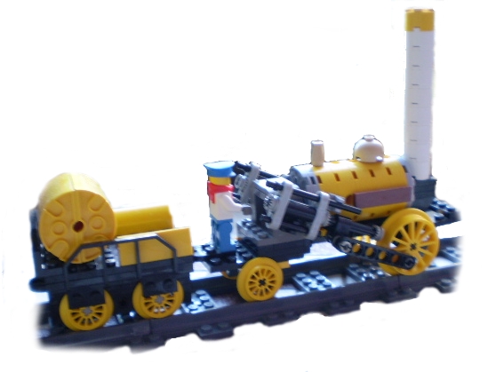 Stevenson's Rockey with Big Ben Bricks Train Wheels by Heath Millwood