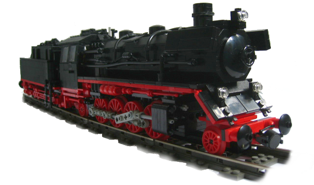 Baureihe-22 Steam Engine by Rick Bewier using Big Ben Bricks Train Wheels
