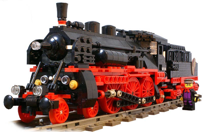 I made this in Stud.io to see if I could make a steam engine with huge  driving wheels. : r/LEGOtrains